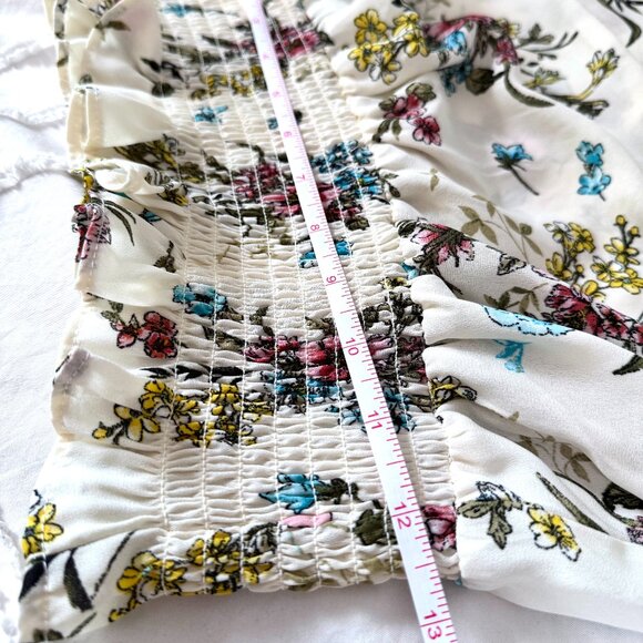 Shinestar Mock Neck Floral Cropped Blouse XL EUC - Picture 6 of 7